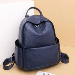 Soft Leather Backpack Women Large Capacity Travel Shoulder Bags Girls School Bag