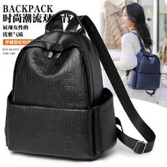 Soft Leather Backpack Women Large Capacity Travel Shoulder Bags Girls School Bag