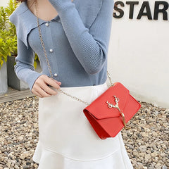 Women Crossbody Bag PU Leather Small Flap Messenger Bag for Ladies