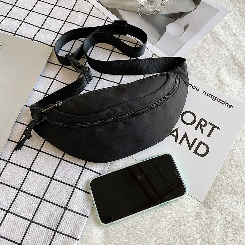 Men Women Waist Bum Bag Belt Money Pouch Wallet Zip Travel Hiking Bag