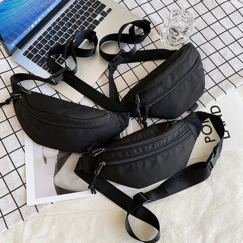 Men Women Waist Bum Bag Belt Money Pouch Wallet Zip Travel Hiking Bag