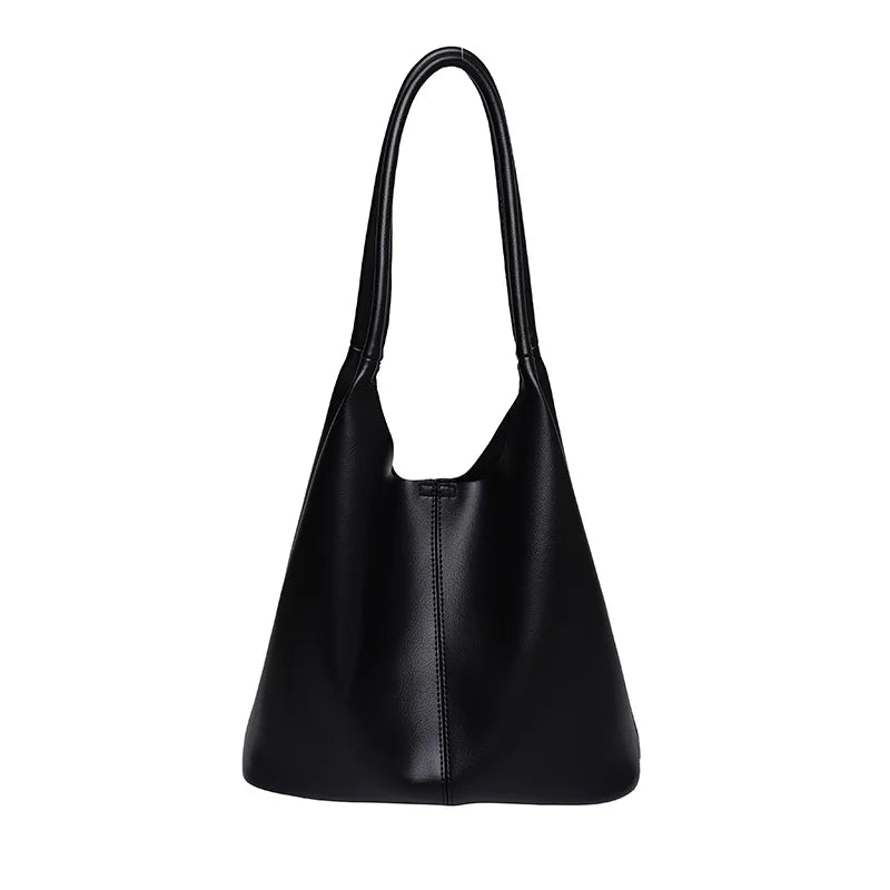 PU Leather Girls Shoulder Bag High Capacity Soft Handbags