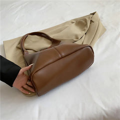 PU Leather Girls Shoulder Bag High Capacity Soft Handbags