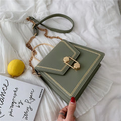 Metal Handle Handbags Women Crossbody Bags High Quality Clutch
