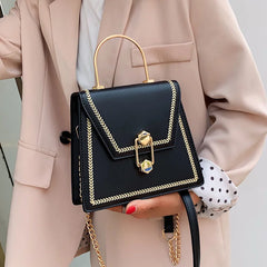 Metal Handle Handbags Women Crossbody Bags High Quality Clutch