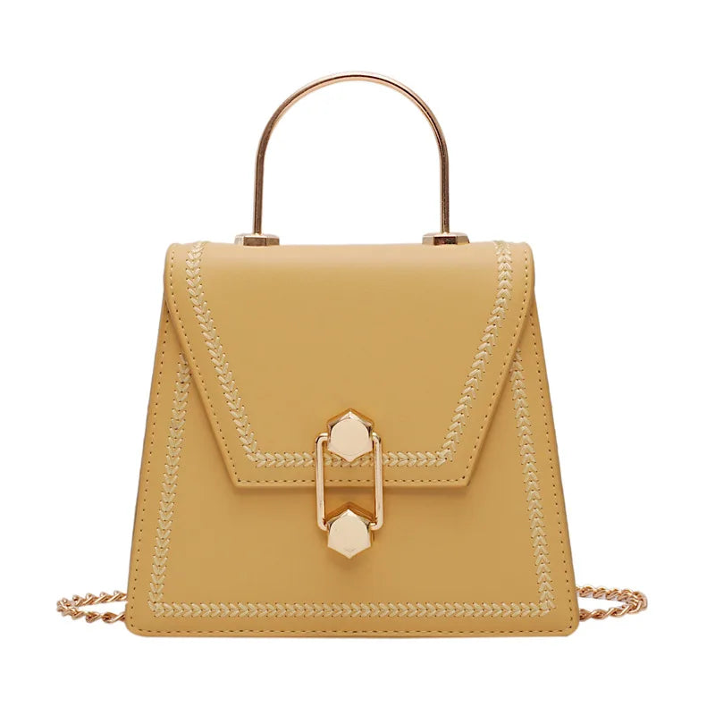 Metal Handle Handbags Women Crossbody Bags High Quality Clutch