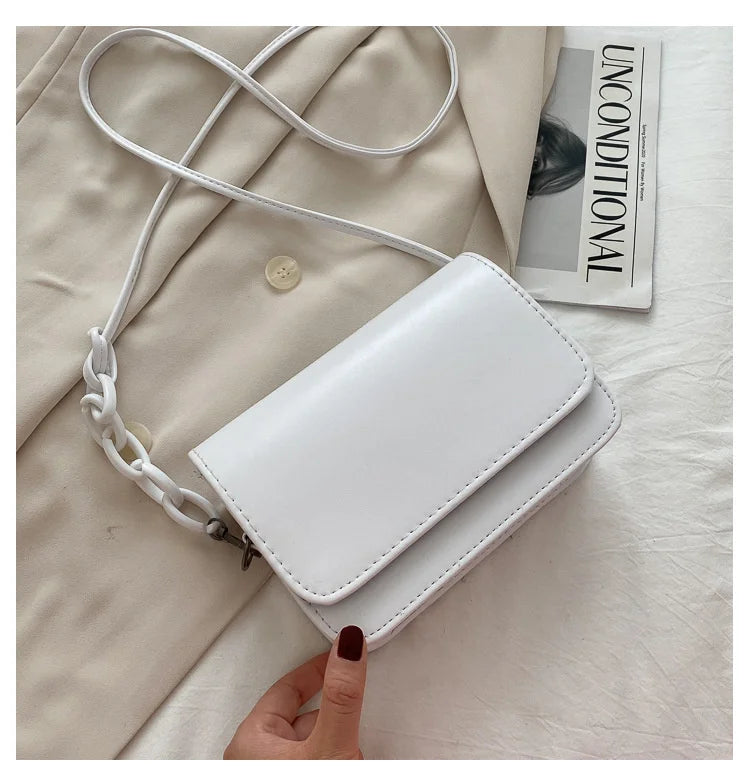 Mini Bag Women's Summer Solid Messenger Bag Female Holiday Party Chain Small Sho