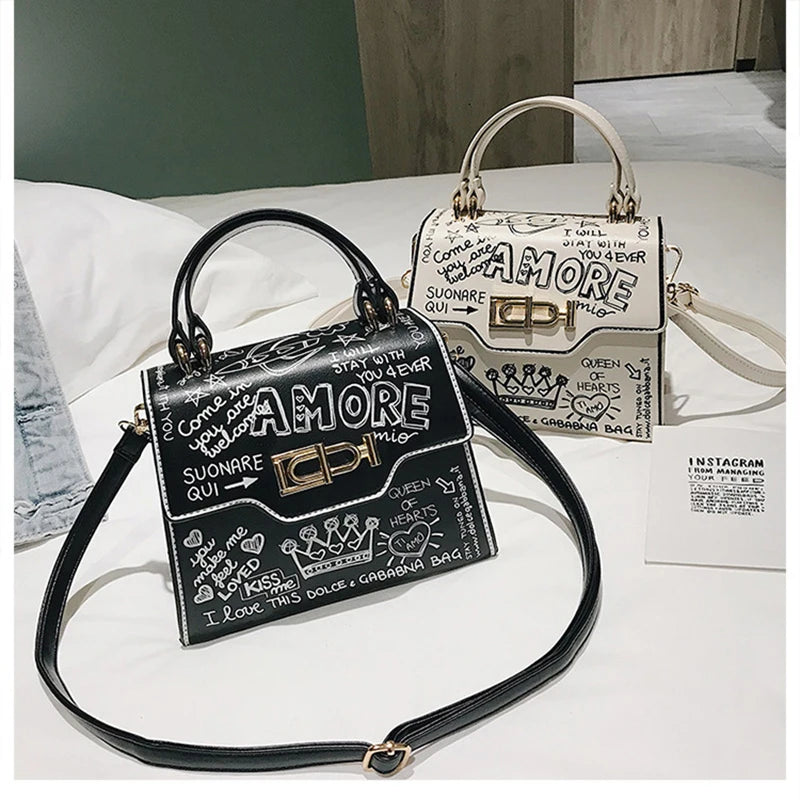 Vintage Mini Crossbody Bag for Women High Zipper Handbag Tote Female Flap