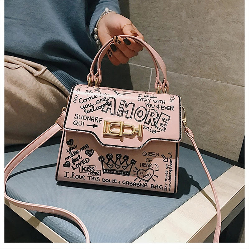 Vintage Mini Crossbody Bag for Women High Zipper Handbag Tote Female Flap
