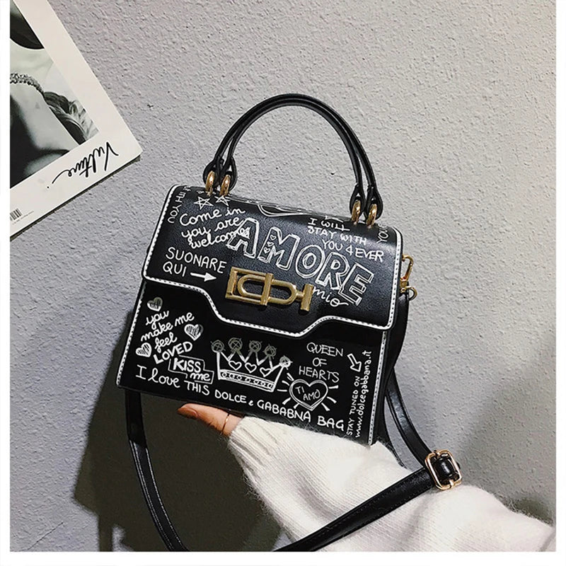 Vintage Mini Crossbody Bag for Women High Zipper Handbag Tote Female Flap