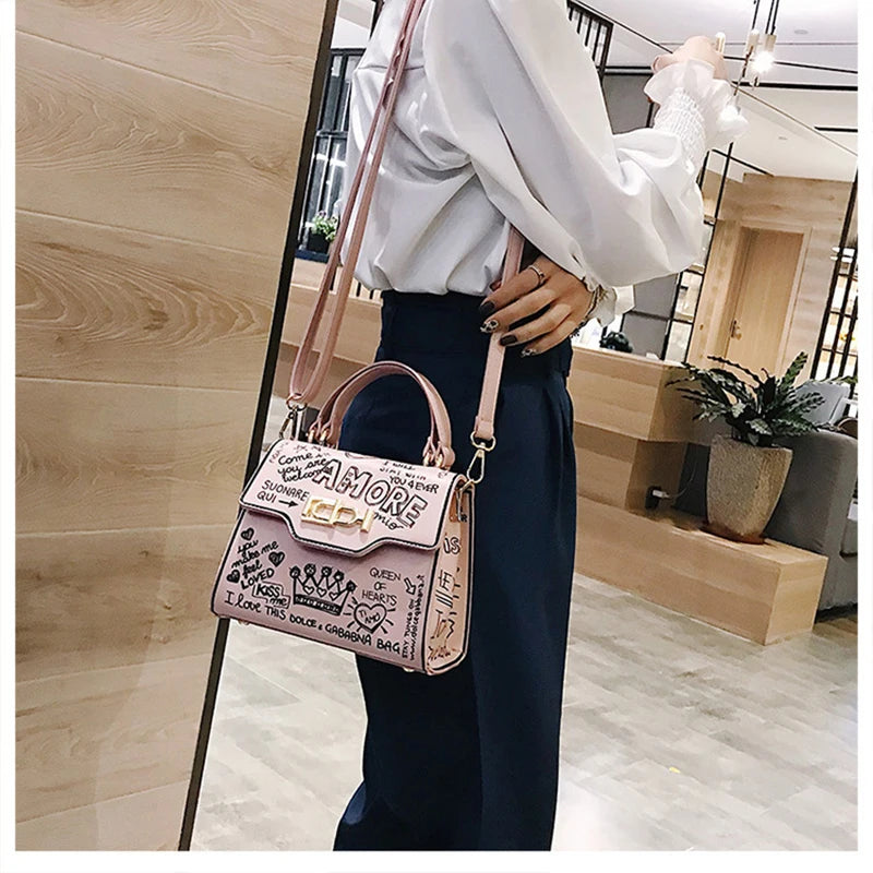 Vintage Mini Crossbody Bag for Women High Zipper Handbag Tote Female Flap