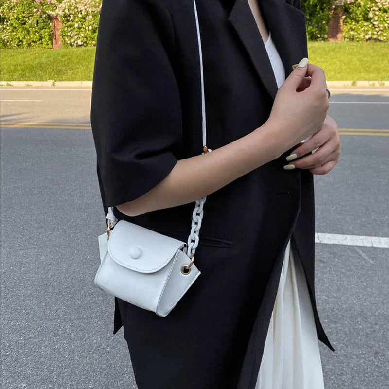 Mini Crossbody Shoulder Bag PU Leather Messenger Handbag