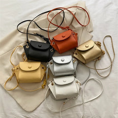 Mini Crossbody Shoulder Bag PU Leather Messenger Handbag