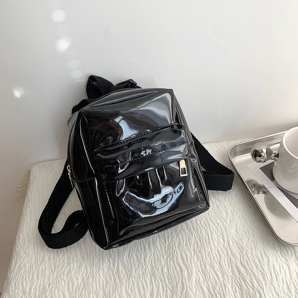 Mini Women Backpack Transparent PVC Girls School Bags Student Small Bookbags