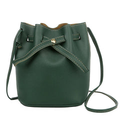 Mini Women's Bag PU Leather Shoulder Bucket Bag Female Messenger Crossbody