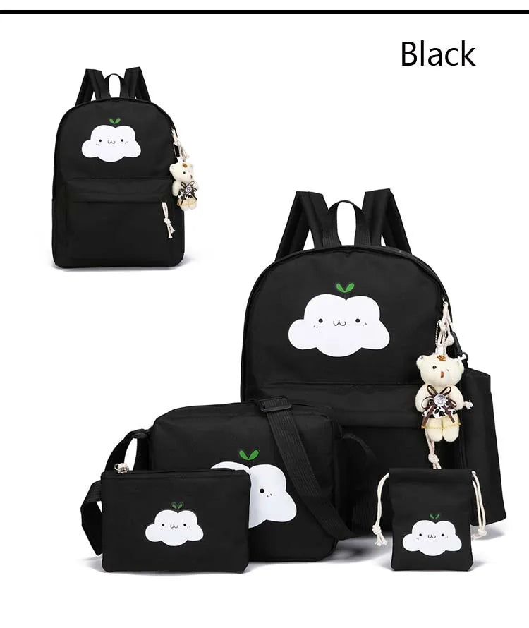 Nylon Backpack Schoolbags for Teenagers Girls