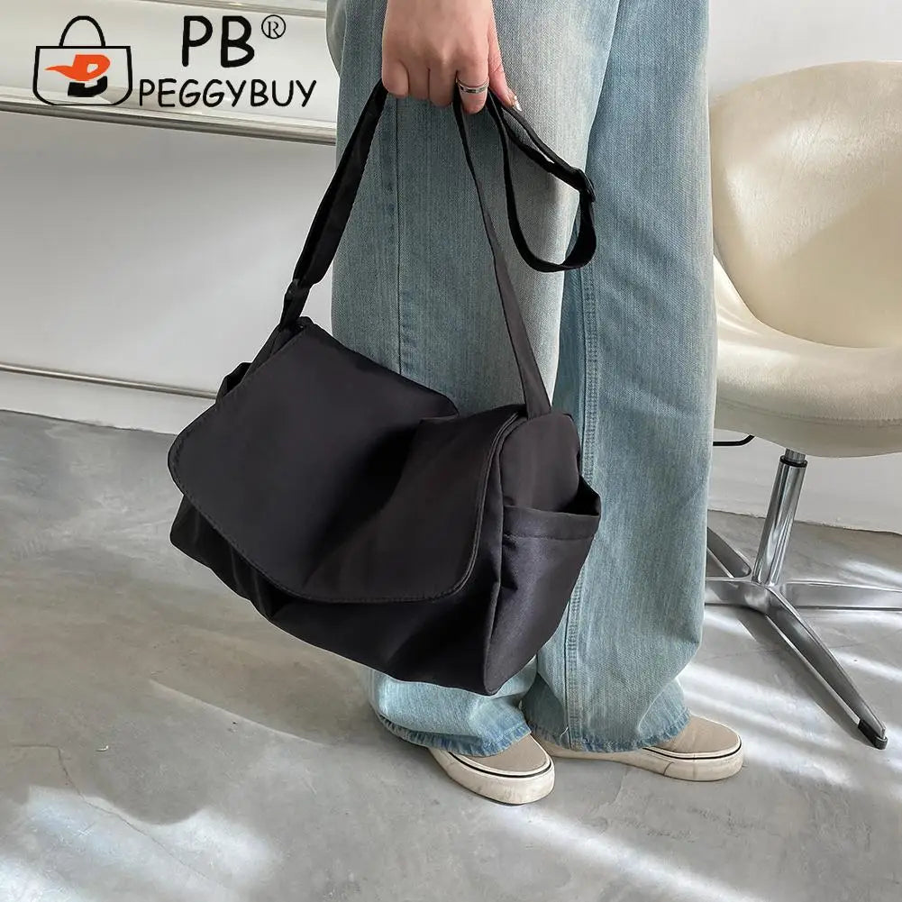 Oxford Cloth Ladies Shoulder Crossbody Bag Portable Travel Zipper Handbag