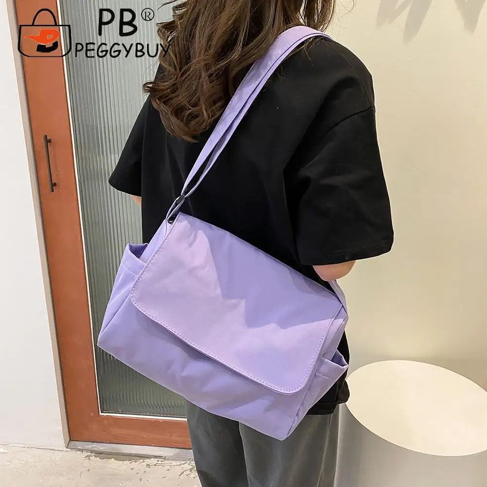 Oxford Cloth Ladies Shoulder Crossbody Bag Portable Travel Zipper Handbag