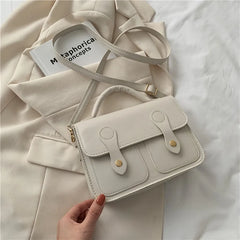 PU Diagonal Cross Bag Female Shoulder Bag Solid Handbags Women Messenger Bags