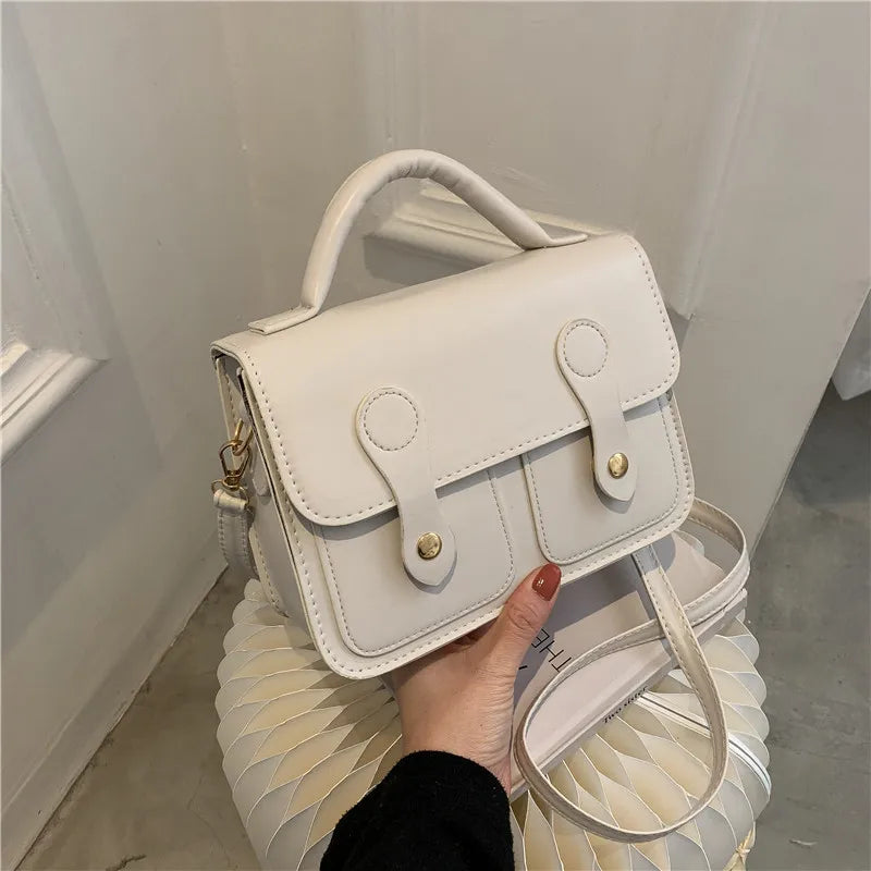 PU Diagonal Cross Bag Female Shoulder Bag Solid Handbags Women Messenger Bags
