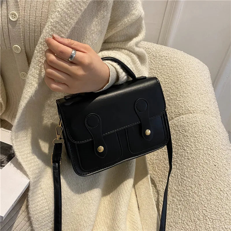 PU Diagonal Cross Bag Female Shoulder Bag Solid Handbags Women Messenger Bags