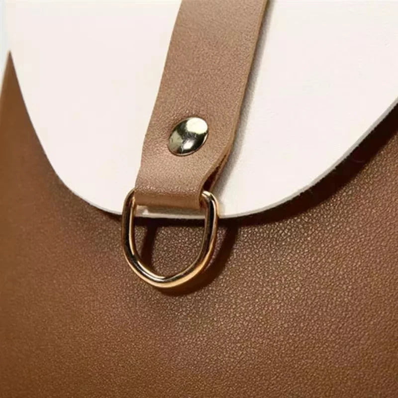 PU Leather Crossbody Bags Womens Bags Ladies Contrast Handbags