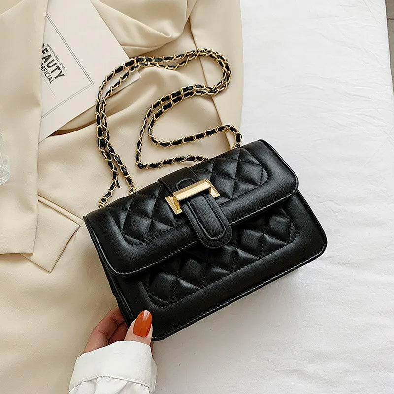 PU Leather Women Shoulder Bag Satchels Solid Female Crossbody Leisure Hasp Party
