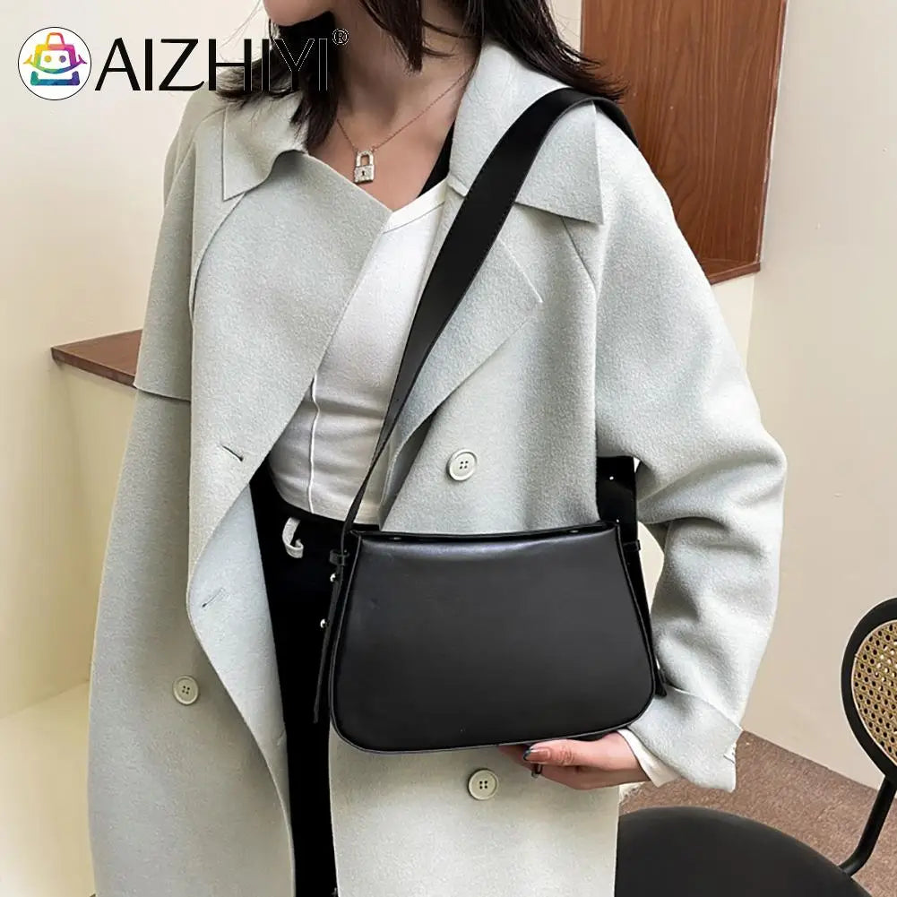PU Women Underarm Bags Business Ladies Shoulder Bag Vintage