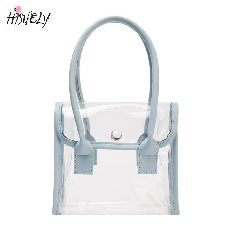 Women's Waterproof Transparent Tote Purse PVC Beach Handbag