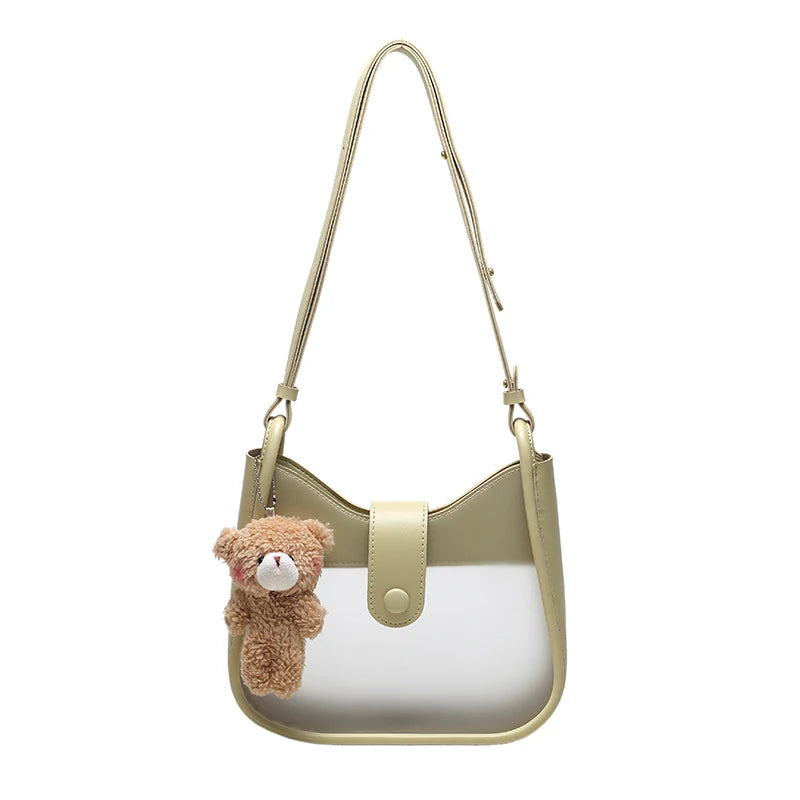 PVC Transparent Shoulder Bag for Women Crossbody Handbag