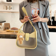 PVC Transparent Shoulder Bag for Women Crossbody Handbag