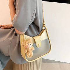 PVC Transparent Shoulder Bag for Women Crossbody Handbag