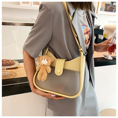 PVC Transparent Shoulder Bag for Women Crossbody Handbag