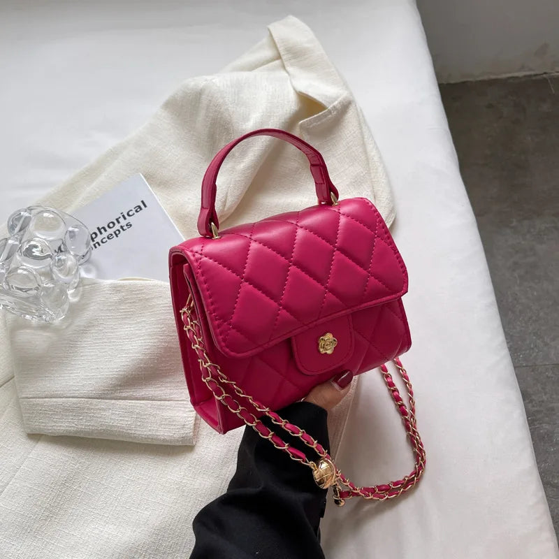 Plaid Shoulder Bag Casual Chain Strap Crossbody Bags For Women Handbags