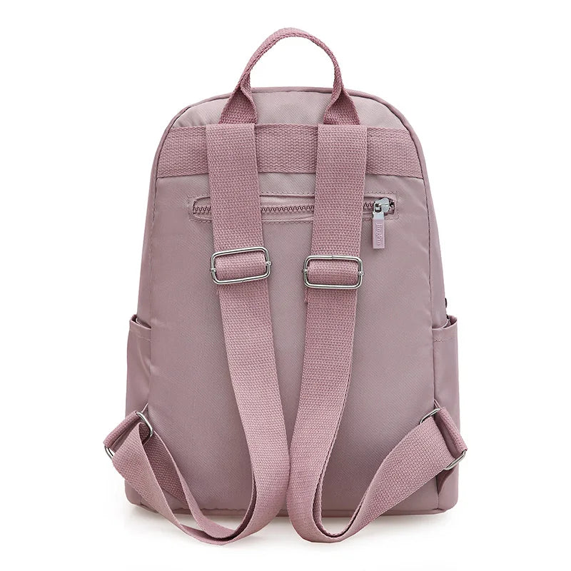 Plaid Women Backpack Durable Fabric Oxford School Bag