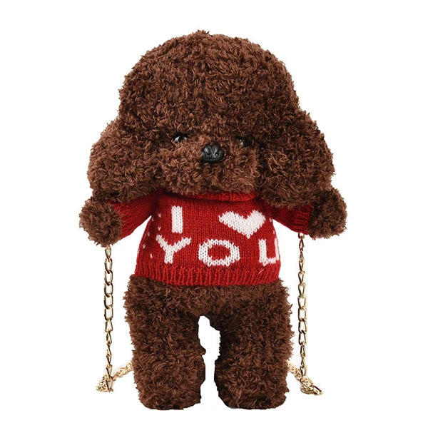 Plush Cartoon Doll Crossbody Wool Lamb Bag