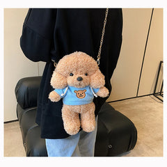Plush Cartoon Doll Crossbody Wool Lamb Bag