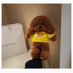Plush Cartoon Doll Crossbody Wool Lamb Bag