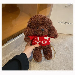 Plush Cartoon Doll Crossbody Wool Lamb Bag