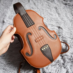 Pu Leather Women's Backpack Female Violin Shoulder Crossbody Bags Handbag