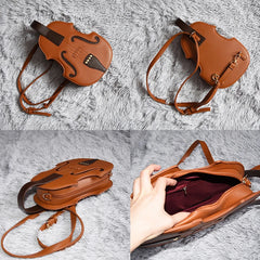 Pu Leather Women's Backpack Female Violin Shoulder Crossbody Bags Handbag