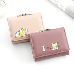 PuppyPattern Women Wallets Leather Small Zipper Female Mini Purses
