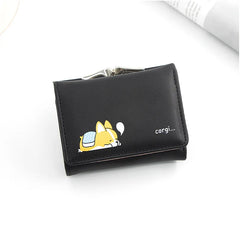 PuppyPattern Women Wallets Leather Small Zipper Female Mini Purses