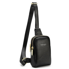 PU Women's Chest Bag Wide Shoulder Crossbody Bag Strap Leisure Motorcycle Bag