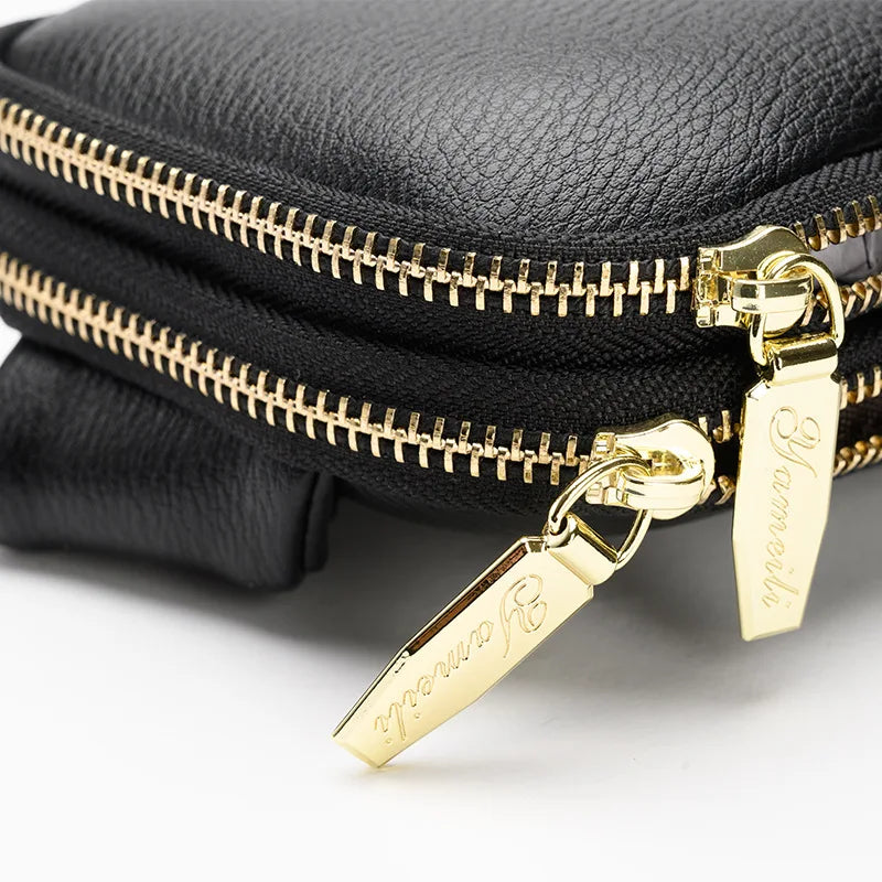 PU Women's Chest Bag Wide Shoulder Crossbody Bag Strap Leisure Motorcycle Bag