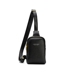 PU Women's Chest Bag Wide Shoulder Crossbody Bag Strap Leisure Motorcycle Bag