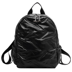 Quilted Women Backpack Autumn Winter Students School Bags Cotton Padded Female L