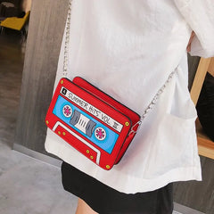 Vintage Pu Leather Women Shoulder Bag Red Crossbody Bag