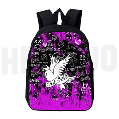 Lil Peep Backpack Women Student Schoolbag Print Hip Hop Teenage Girls Cosmetic B