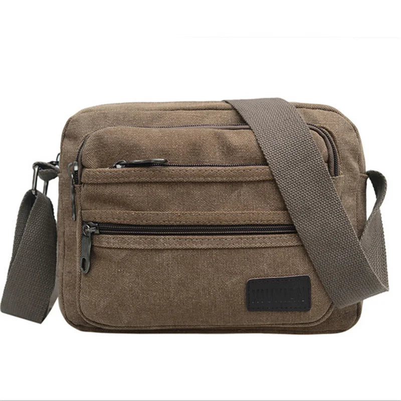 Casual Canvas Shoulder Bag Outdoor Diagonal Unisex Messenger Bag